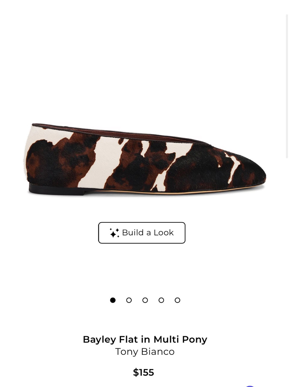 Tony Bianco Multi Pony Haircalf Slip-On Flat - Brown & White